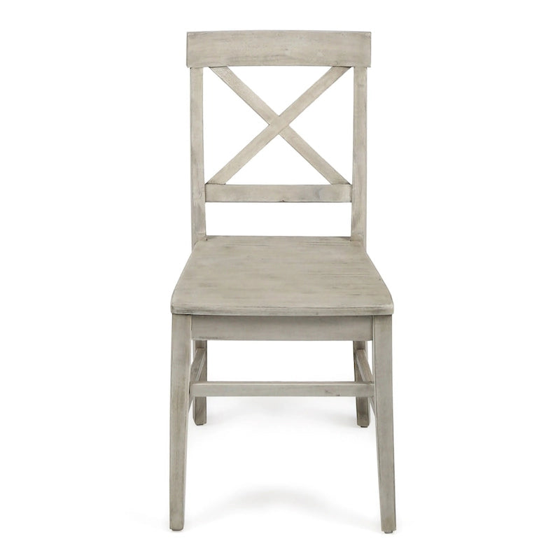 Chaises de salle à manger en bois d'acacia de ferme — Sièges de salle à manger en bois massif