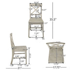 Chaises de salle à manger en bois d'acacia de ferme — Sièges de salle à manger en bois massif