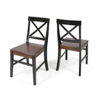 Chaises de salle à manger en bois d'acacia de ferme — Sièges de salle à manger en bois massif