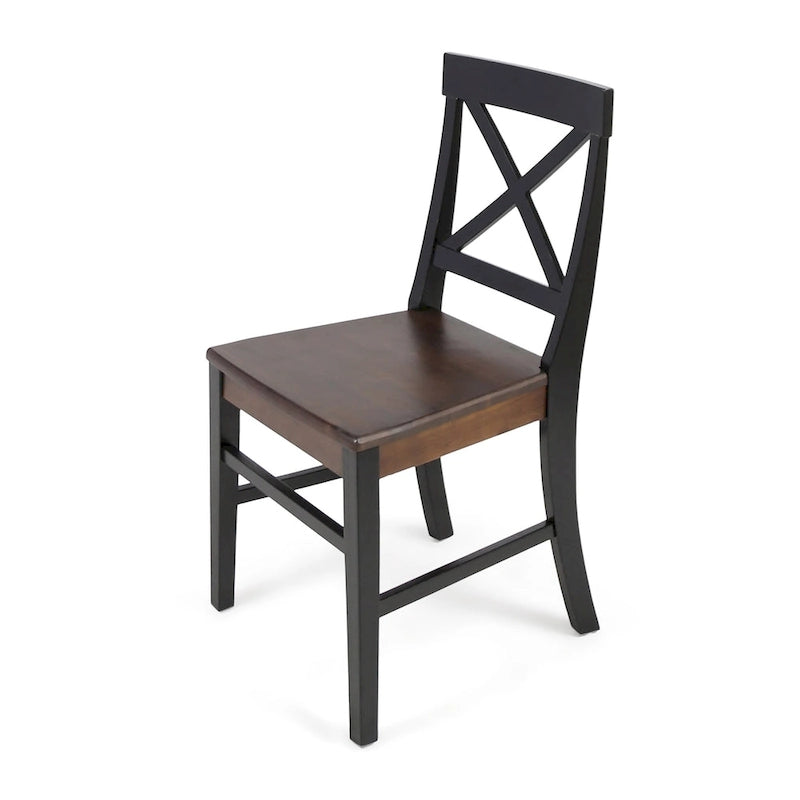 Chaises de salle à manger en bois d'acacia de ferme — Sièges de salle à manger en bois massif