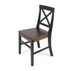 Chaises de salle à manger en bois d'acacia de ferme — Sièges de salle à manger en bois massif