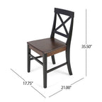 Chaises de salle à manger en bois d'acacia de ferme — Sièges de salle à manger en bois massif