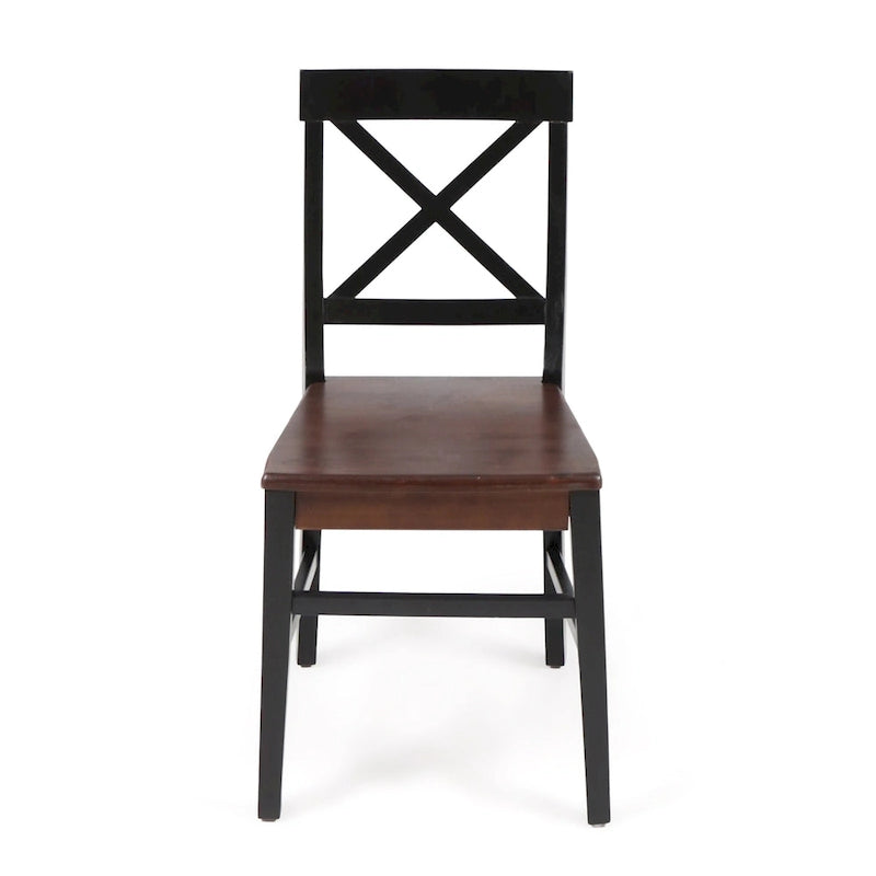 Chaises de salle à manger en bois d'acacia de ferme — Sièges de salle à manger en bois massif