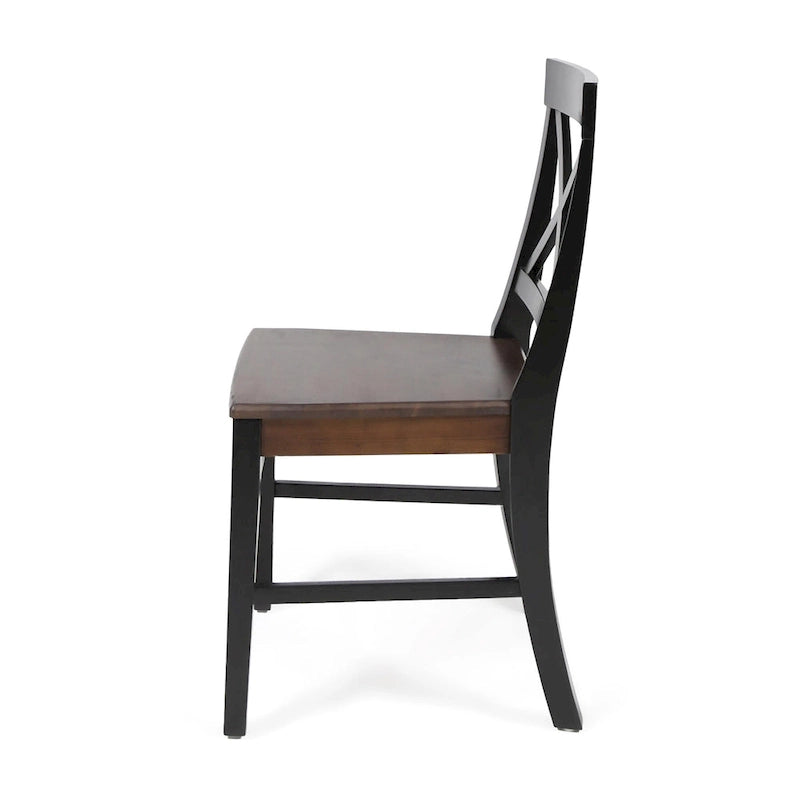 Chaises de salle à manger en bois d'acacia de ferme — Sièges de salle à manger en bois massif