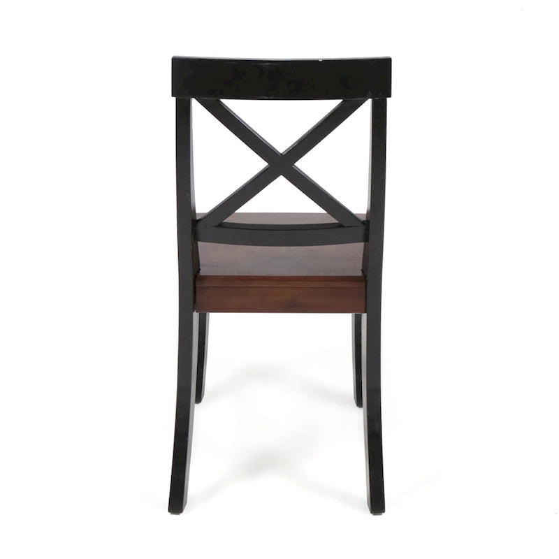 Chaises de salle à manger en bois d'acacia de ferme — Sièges de salle à manger en bois massif