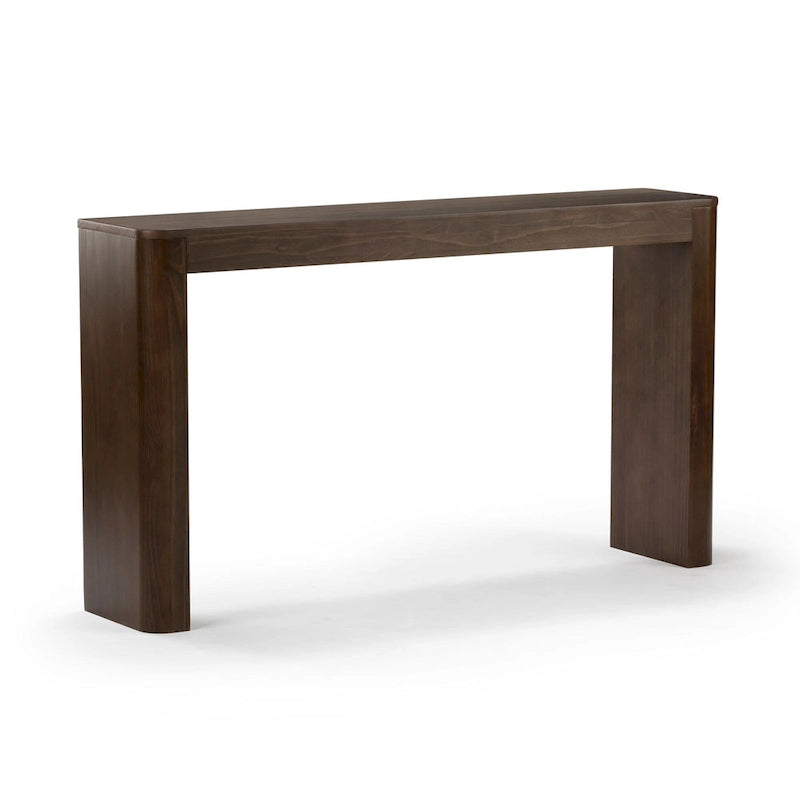 Console galbée de 56 po — Table d'entrée et table d'appoint de canapé modernes