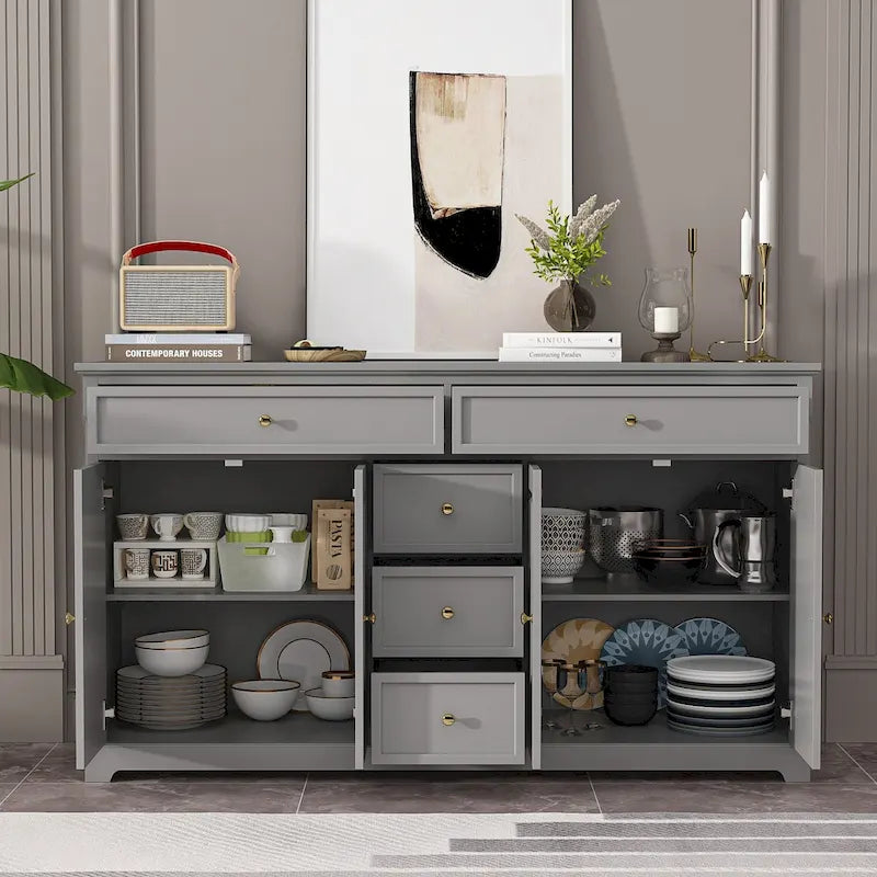 Commode, buffet et armoire de rangement – Buffet vaisselier blanc, noir ou gris