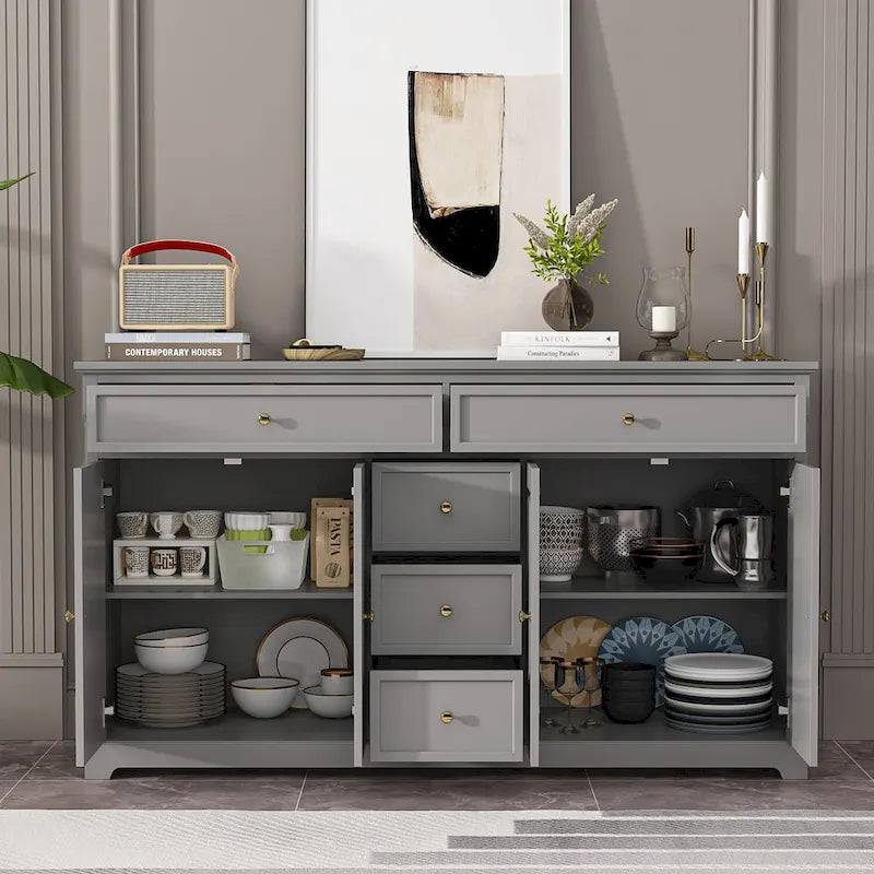 Commode, buffet et armoire de rangement – Buffet vaisselier blanc, noir ou gris