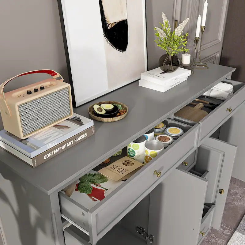Commode, buffet et armoire de rangement – Buffet vaisselier blanc, noir ou gris