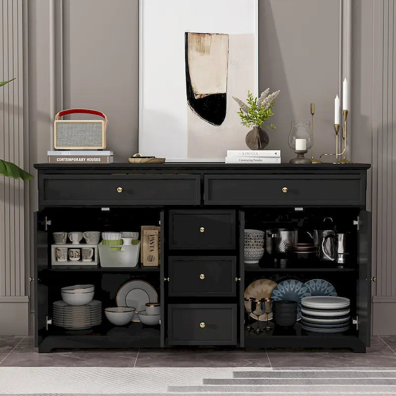 Commode, buffet et armoire de rangement – Buffet vaisselier blanc, noir ou gris
