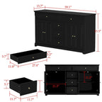 Commode, buffet et armoire de rangement – Buffet vaisselier blanc, noir ou gris