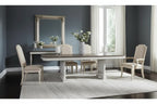 Abbey Park Weathered Brown & Antique White Trestle Table