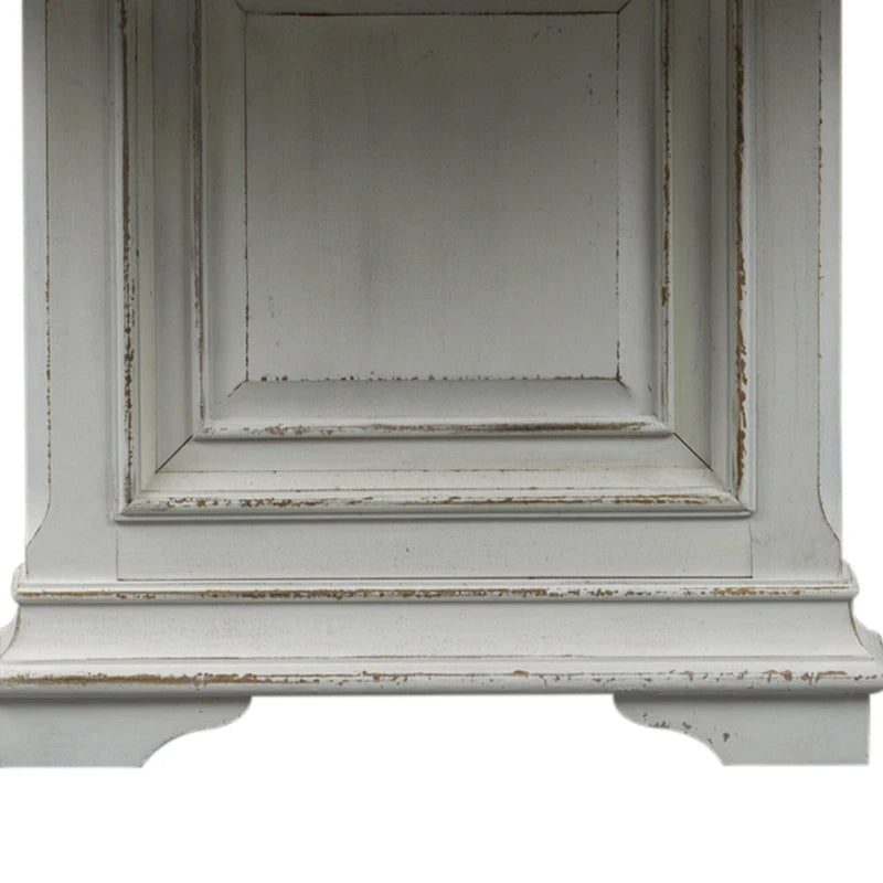 Table de salle à manger à tréteaux brun vieilli et blanc antique — Style ferme