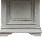 Table de salle à manger à tréteaux brun vieilli et blanc antique — Style ferme