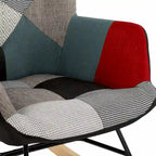 Fauteuil à bascule patchwork inclinable rembourré Fauteuil d'appoint confortable