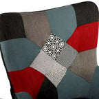 Fauteuil à bascule patchwork inclinable rembourré Fauteuil d'appoint confortable