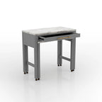 Table de salle à manger hauteur comptoir 39 po gris style campagnard avec surface coulissante et tiroir