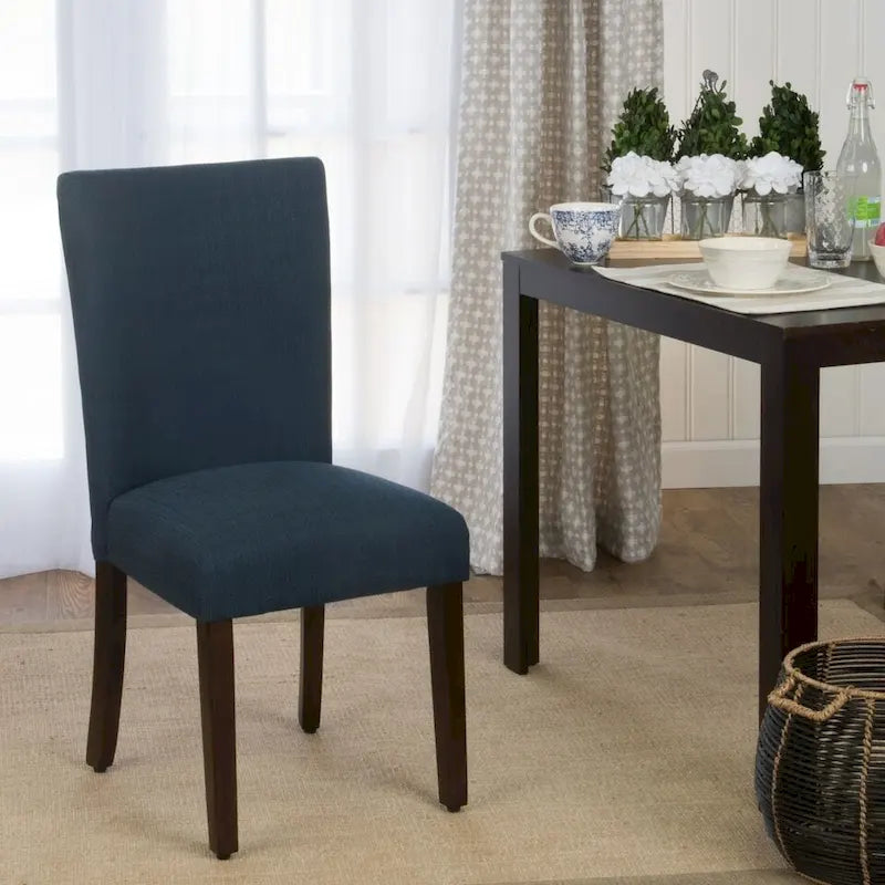 Chaise de salle à manger Parson rembourrée Blue Oceanside — Accent côtier