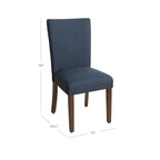 Chaise de salle à manger Parson rembourrée Blue Oceanside — Accent côtier