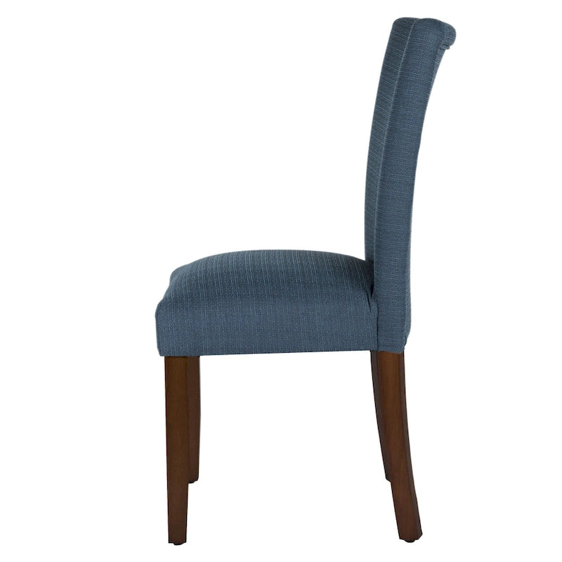 Chaise de salle à manger Parson rembourrée Blue Oceanside — Accent côtier