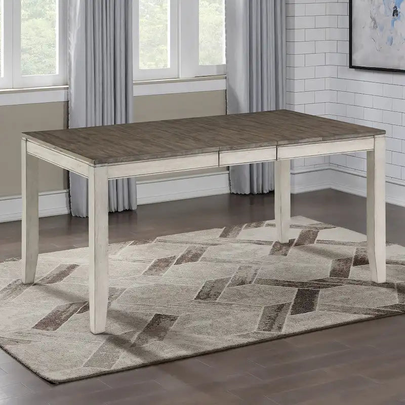 Table de salle à manger bicolore Smokey avec 6 chaises — Mobilier de salle à manger complet