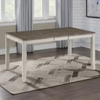 Table de salle à manger bicolore Smokey avec 6 chaises — Mobilier de salle à manger complet