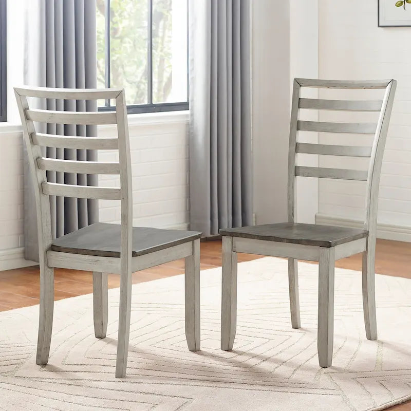 Table de salle à manger bicolore Smokey avec 6 chaises — Mobilier de salle à manger complet