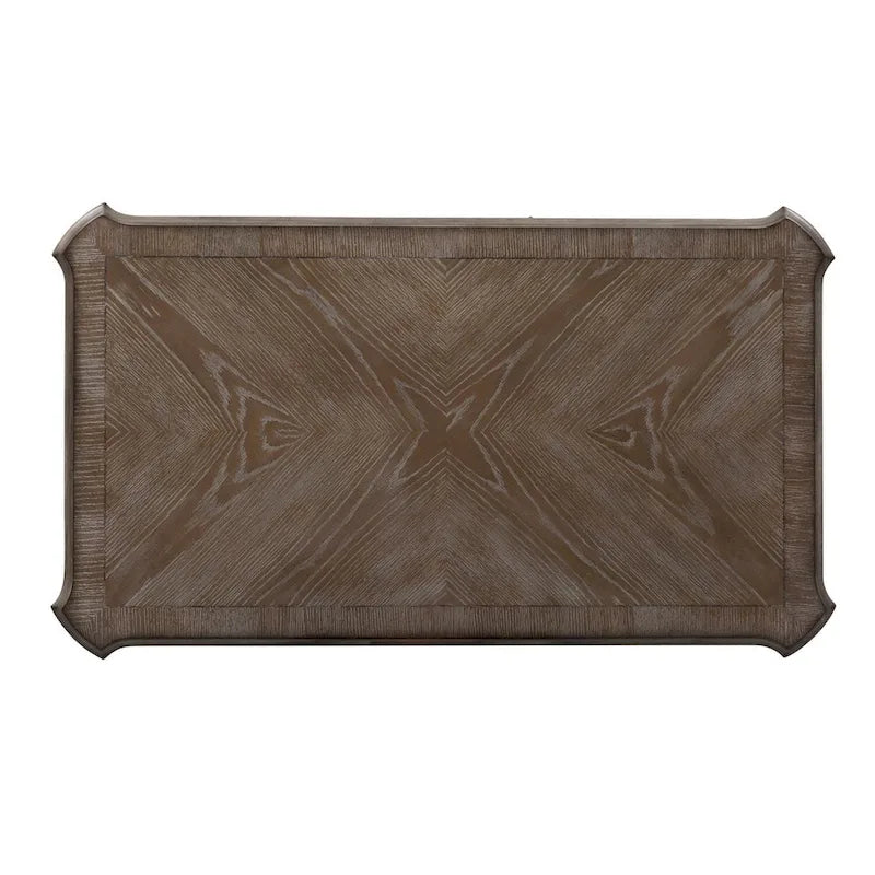 Table basse rectangulaire blanc antique — Table basse de salon