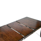 Table de salle à manger transitionnelle en bois d'acacia couleur cerisier foncé avec 8 chaises à dossier ajouré