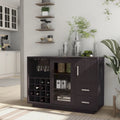 Buffet de salle à manger moderne en bois avec étagères et tiroirs de rangement — Meuble de cuisine