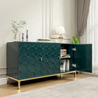 Buffet/Armoire d'appoint multimédia brillante à 3 portes — Salon moderne