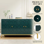 Buffet/Armoire d'appoint multimédia brillante à 3 portes — Salon moderne