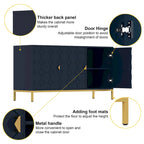 Buffet/Armoire d'appoint multimédia brillante à 3 portes — Salon moderne