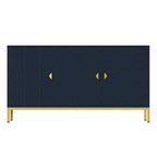 Buffet/Armoire d'appoint multimédia brillante à 3 portes — Salon moderne