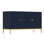 Buffet/Armoire d'appoint multimédia brillante à 3 portes — Salon moderne