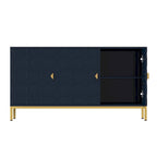 Buffet/Armoire d'appoint multimédia brillante à 3 portes — Salon moderne
