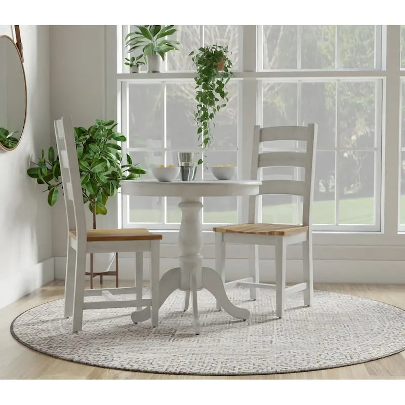 Table à manger ronde sur pied 30" — Table de salle à manger classique
