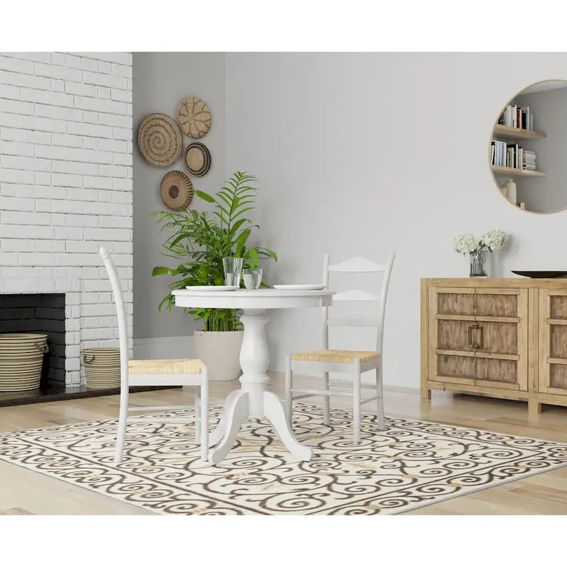 Table à manger ronde sur pied 30" — Table de salle à manger classique