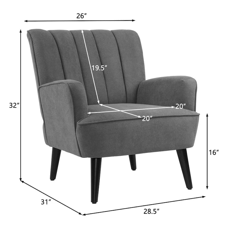 Fauteuil Confortable – Canapé Simple et Douillet pour Salon et Chambre à Coucher