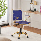 Chaise de bureau dorée avec coussin décoratif – Fauteuil d'appoint glamour