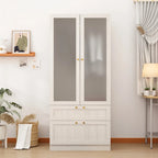 Grande armoire en verre dépoli — Rangement polyvalent