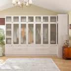 Grande armoire en verre dépoli — Rangement polyvalent