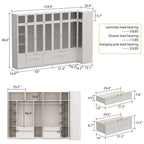 Grande armoire en verre dépoli — Rangement polyvalent