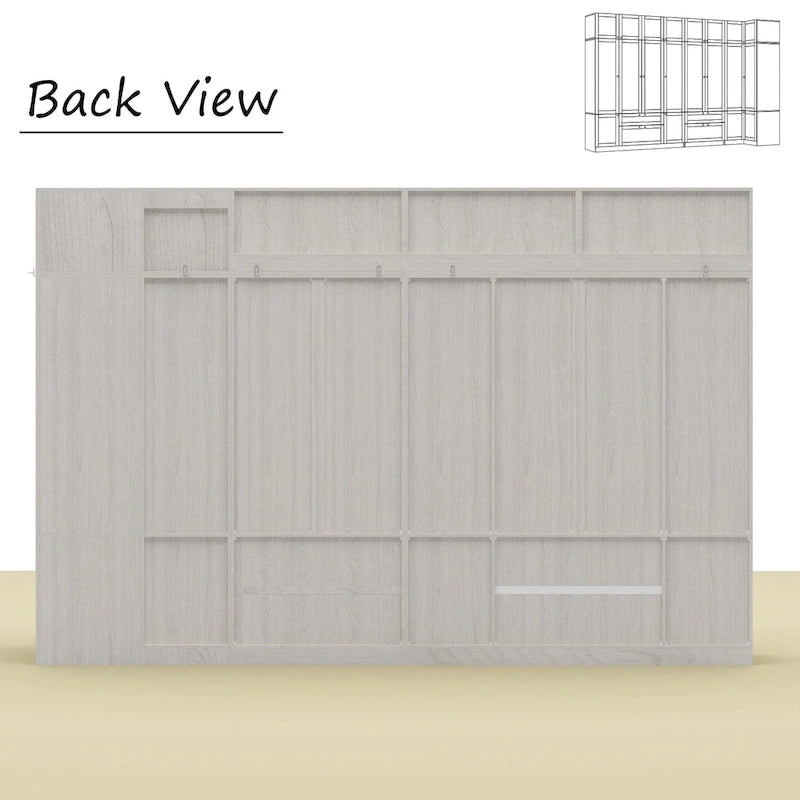 Grande armoire en verre dépoli — Rangement polyvalent