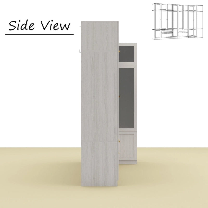 Grande armoire en verre dépoli — Rangement polyvalent