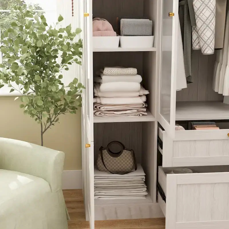 Grande armoire en verre dépoli — Rangement polyvalent