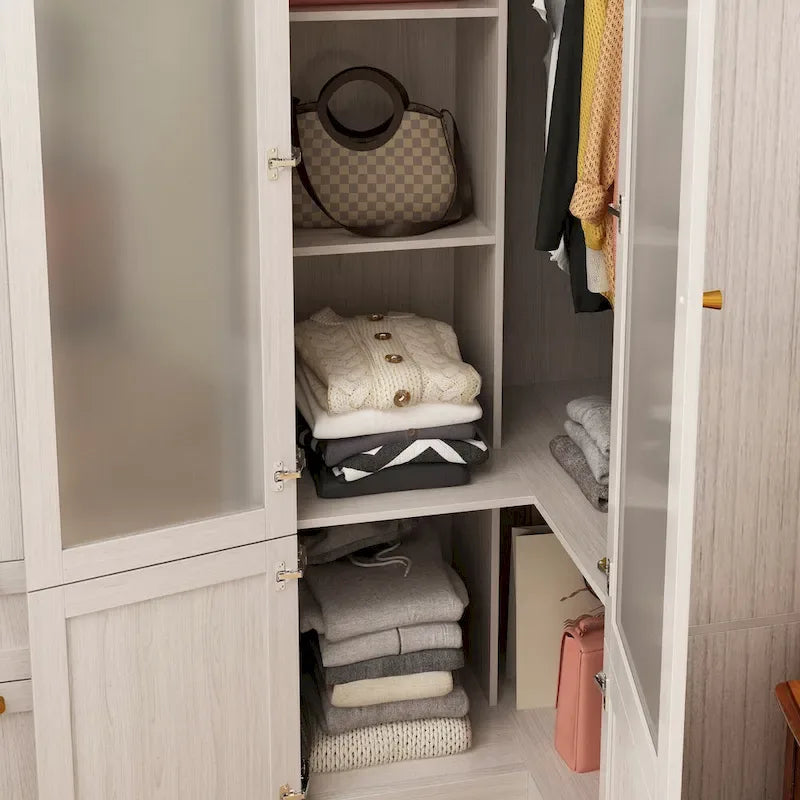 Grande armoire en verre dépoli — Rangement polyvalent