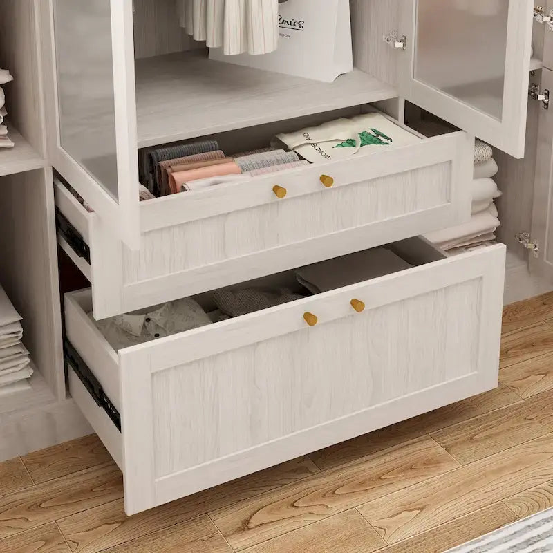 Grande armoire en verre dépoli — Rangement polyvalent