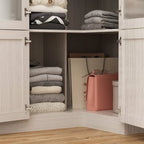 Grande armoire en verre dépoli — Rangement polyvalent