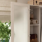 Grande armoire en verre dépoli — Rangement polyvalent